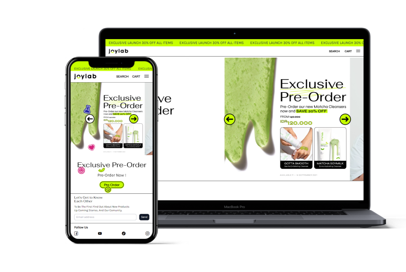 Create an e-commerce site for well-known local skin care products