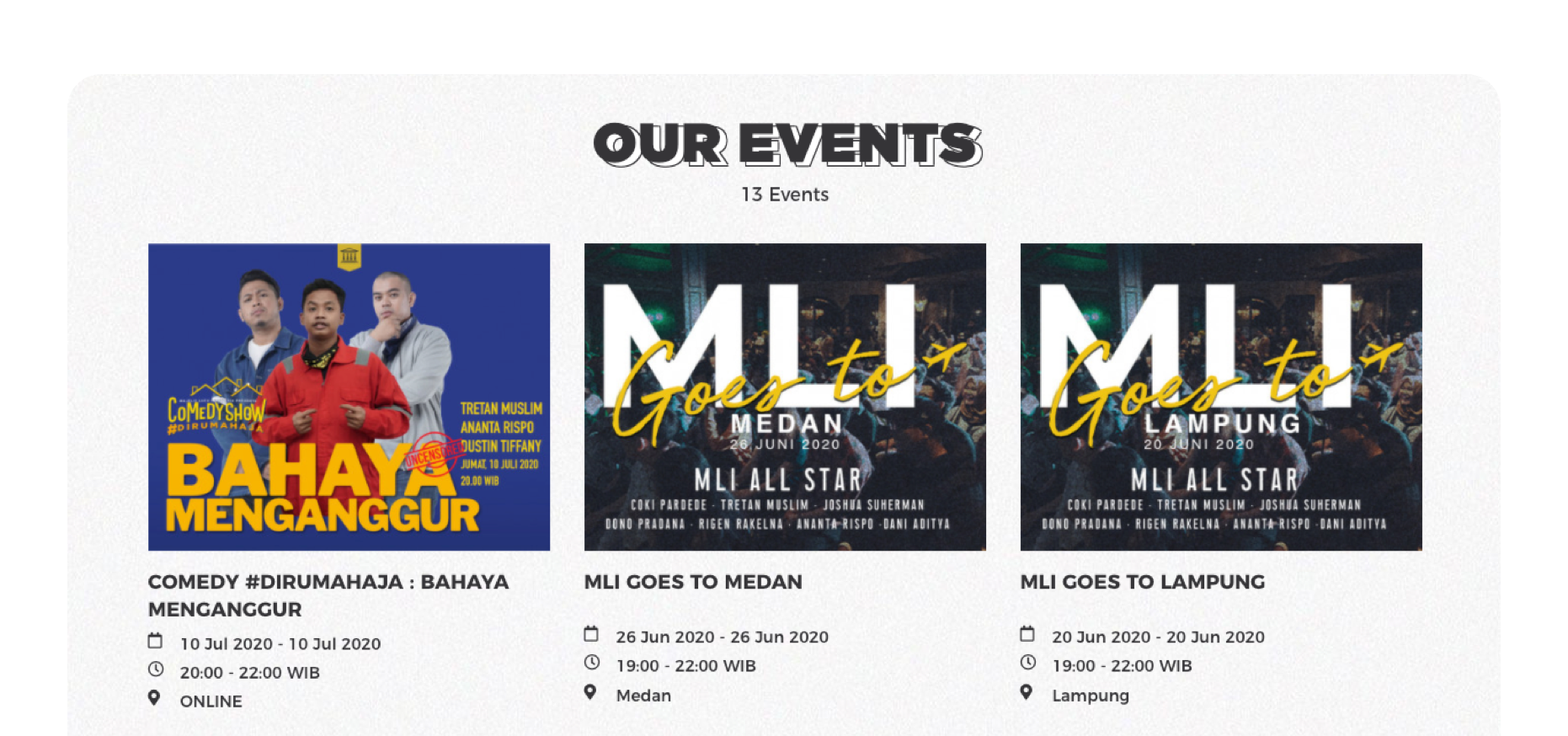 MLI brightens Indonesia by bringing comedy to the next level